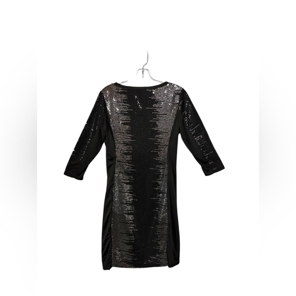 Linea Domani, Elegant Sequin Special Occasion Dress, Small, Black & Silver - Picture 8 of 9